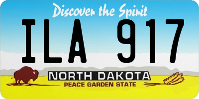 ND license plate ILA917