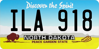 ND license plate ILA918