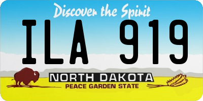 ND license plate ILA919