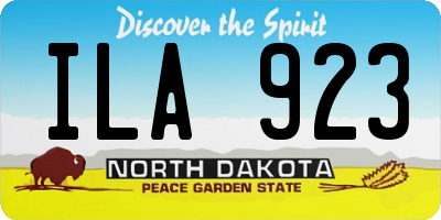 ND license plate ILA923