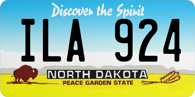 ND license plate ILA924
