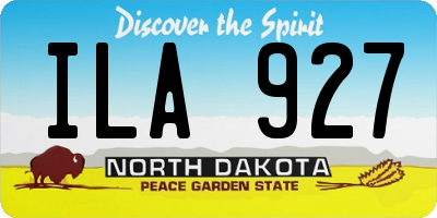 ND license plate ILA927