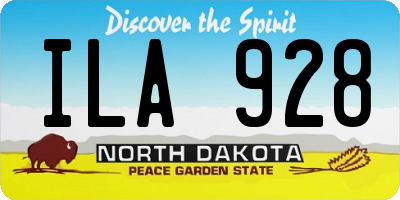 ND license plate ILA928