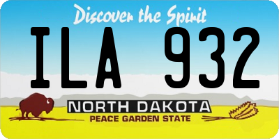 ND license plate ILA932