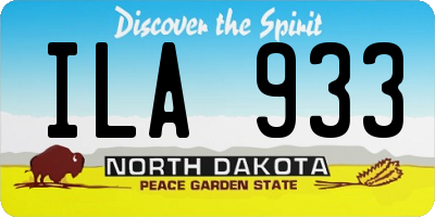 ND license plate ILA933