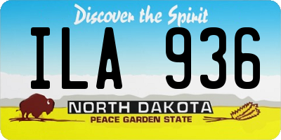 ND license plate ILA936