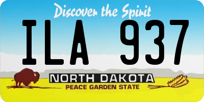 ND license plate ILA937