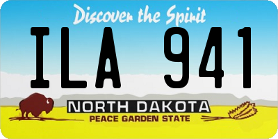 ND license plate ILA941