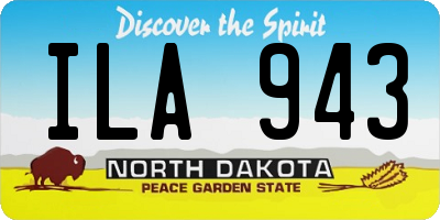 ND license plate ILA943