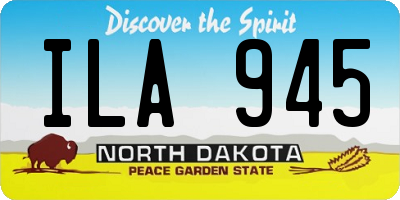 ND license plate ILA945