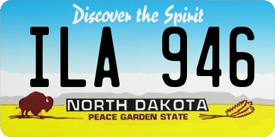 ND license plate ILA946