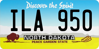 ND license plate ILA950