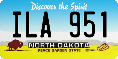 ND license plate ILA951