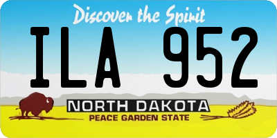 ND license plate ILA952