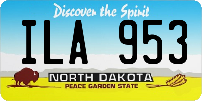 ND license plate ILA953