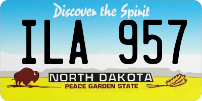ND license plate ILA957