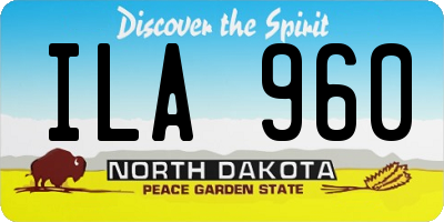 ND license plate ILA960