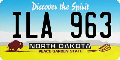 ND license plate ILA963