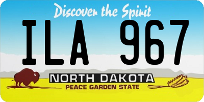 ND license plate ILA967