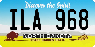 ND license plate ILA968