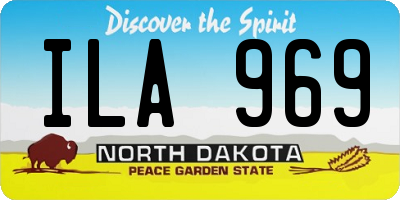 ND license plate ILA969