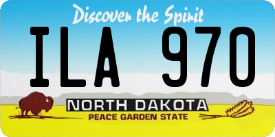 ND license plate ILA970