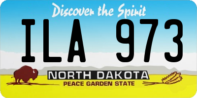 ND license plate ILA973