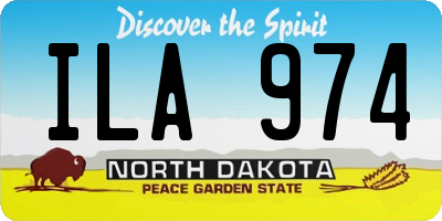 ND license plate ILA974