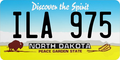 ND license plate ILA975