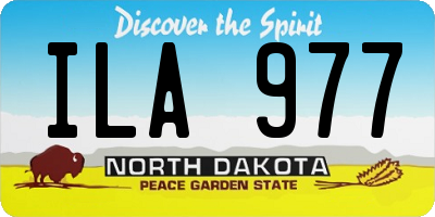 ND license plate ILA977