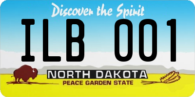 ND license plate ILB001