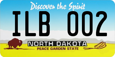 ND license plate ILB002