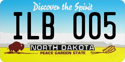 ND license plate ILB005