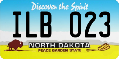 ND license plate ILB023