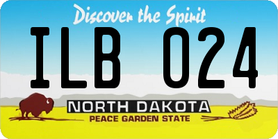 ND license plate ILB024