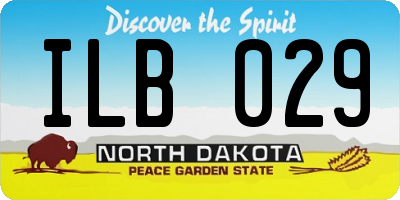 ND license plate ILB029