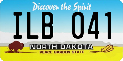 ND license plate ILB041