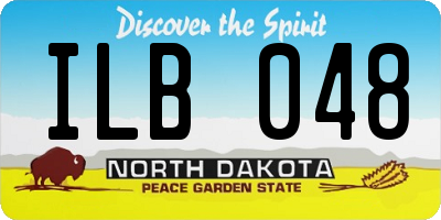 ND license plate ILB048