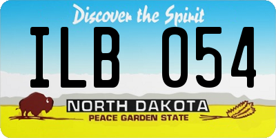 ND license plate ILB054