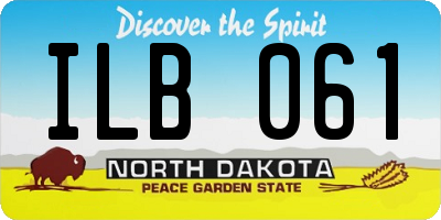 ND license plate ILB061