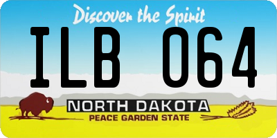 ND license plate ILB064