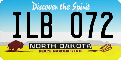 ND license plate ILB072