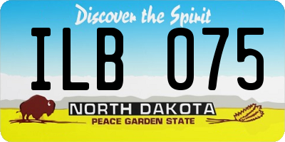 ND license plate ILB075