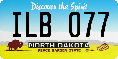 ND license plate ILB077