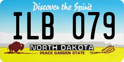 ND license plate ILB079