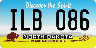ND license plate ILB086
