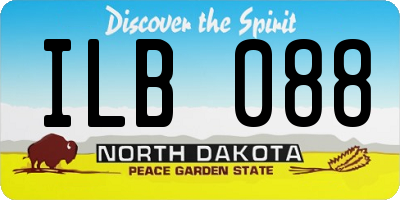 ND license plate ILB088