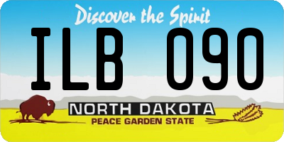 ND license plate ILB090