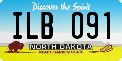 ND license plate ILB091