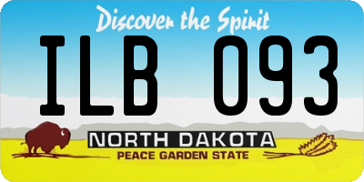 ND license plate ILB093